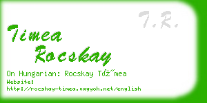 timea rocskay business card